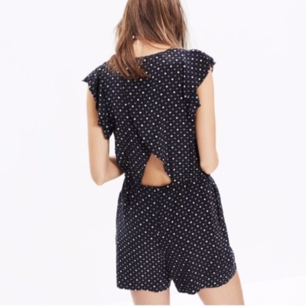 Madewell Silk Petal Play Printed Romper